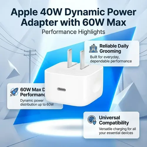 40W Dynamic Power Adapter with 60W Max