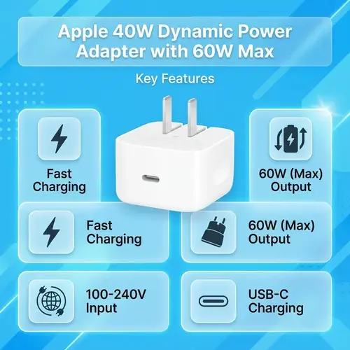 40W Dynamic Power Adapter with 60W Max